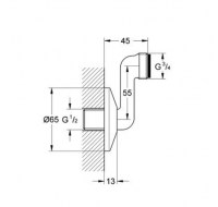 MEDIDAS GROHE 12465000 RACOR en S